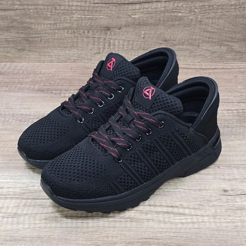 Zeba Hands Free Women's Size 10 Black Ember Red Slip On Walking Shoes Sneakers